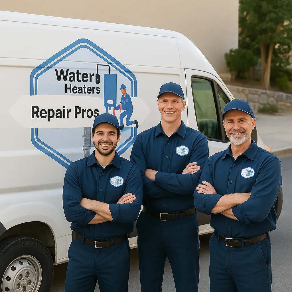 plumber fixing water heater